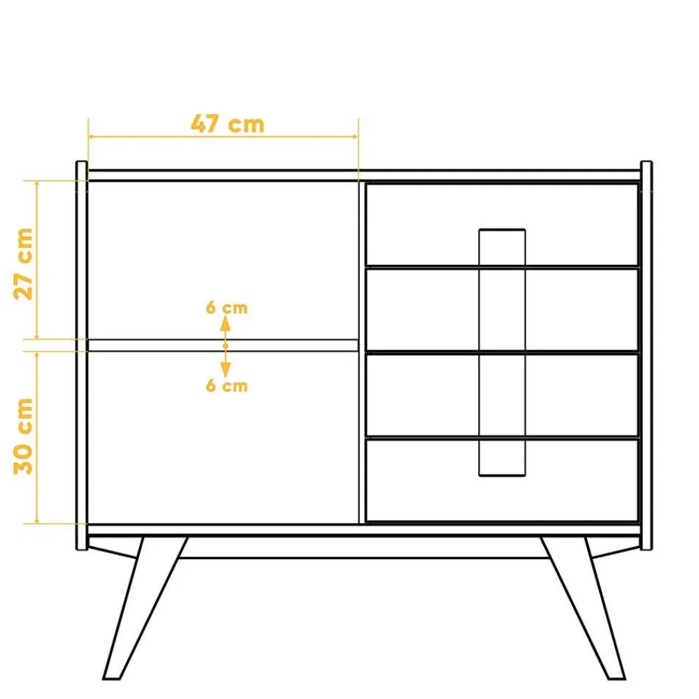 Wohnen Flurkommoden*Kombi Holzkommode aus geölter Wildeiche - Hardus