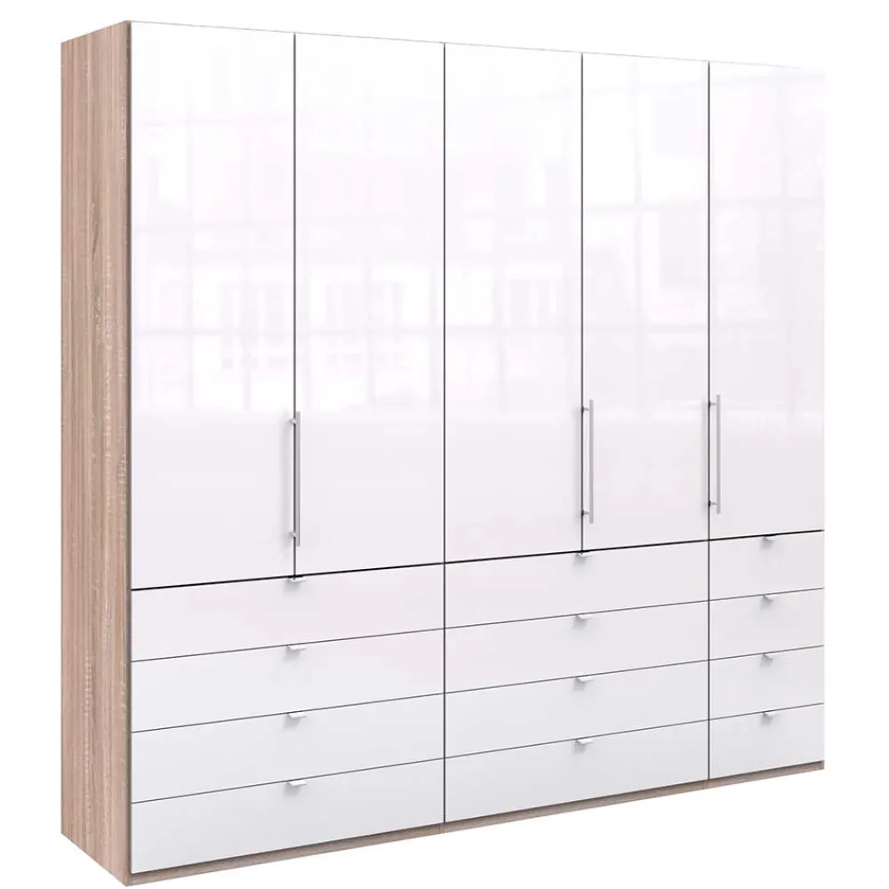 Wohnen Schränke|Kleiderschränke*Kombi Kleiderschrank mit 12 Schubkästen - Bosays