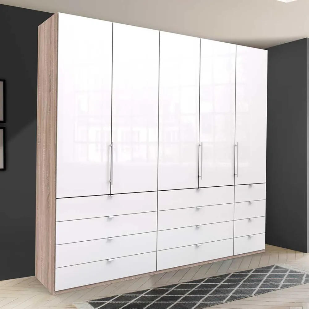 Wohnen Schränke|Kleiderschränke*Kombi Kleiderschrank mit 12 Schubkästen - Bosays