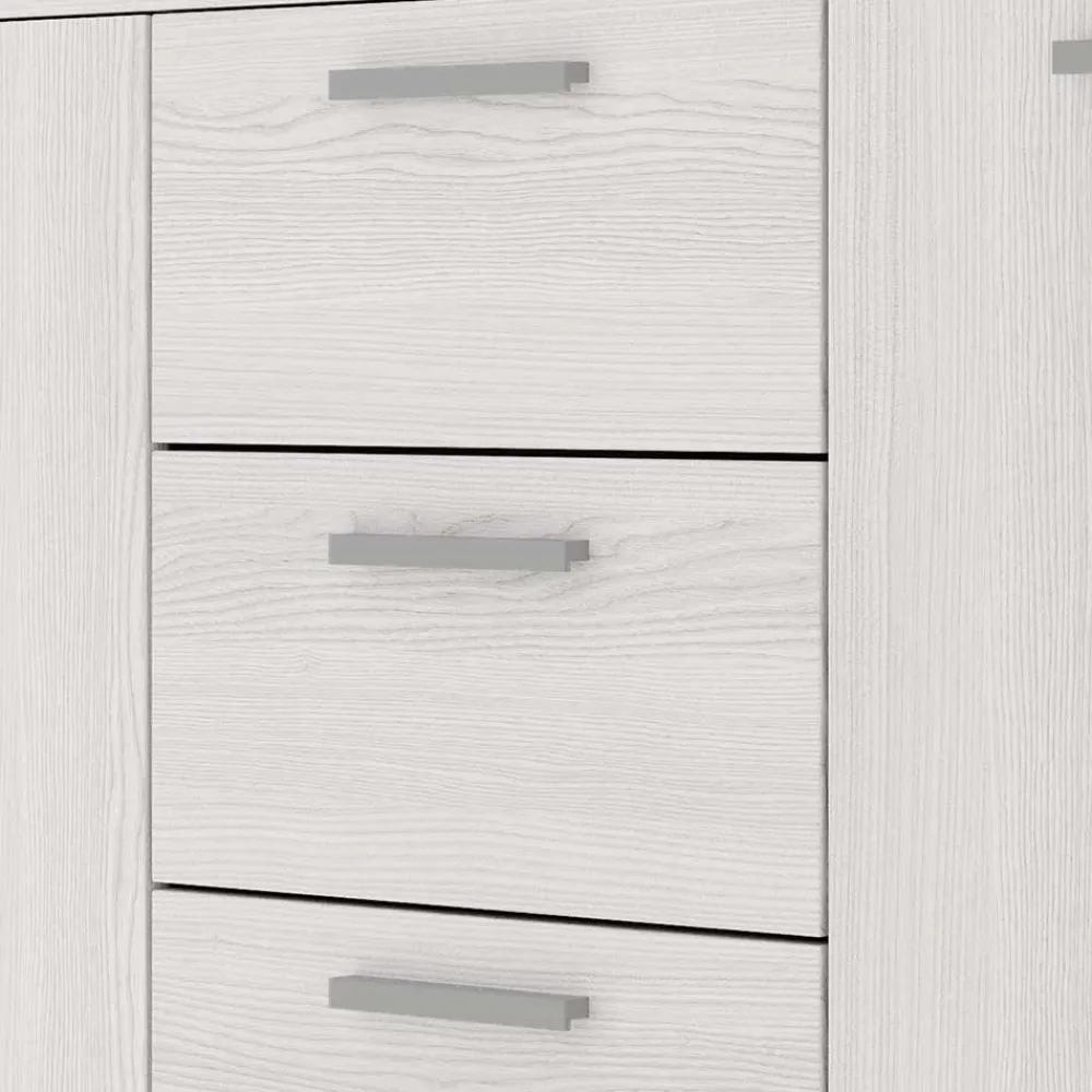 Wohnen Kombi Kommode in Weiß Esche Dekor - Pruducia