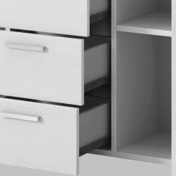 Wohnen Kombi Kommode in Weiß Esche Dekor - Pruducia