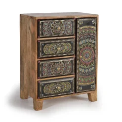 Wohnen Boho Style Möbel|Orientalische Möbel*Kombi Kommode mit Mandala Malereien Front - Marike