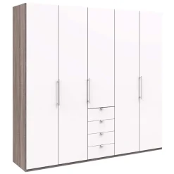 Wohnen Schränke|Kleiderschränke*Kombi-Kleiderschrank mit 2 Falttüren & Tür - Tivierto