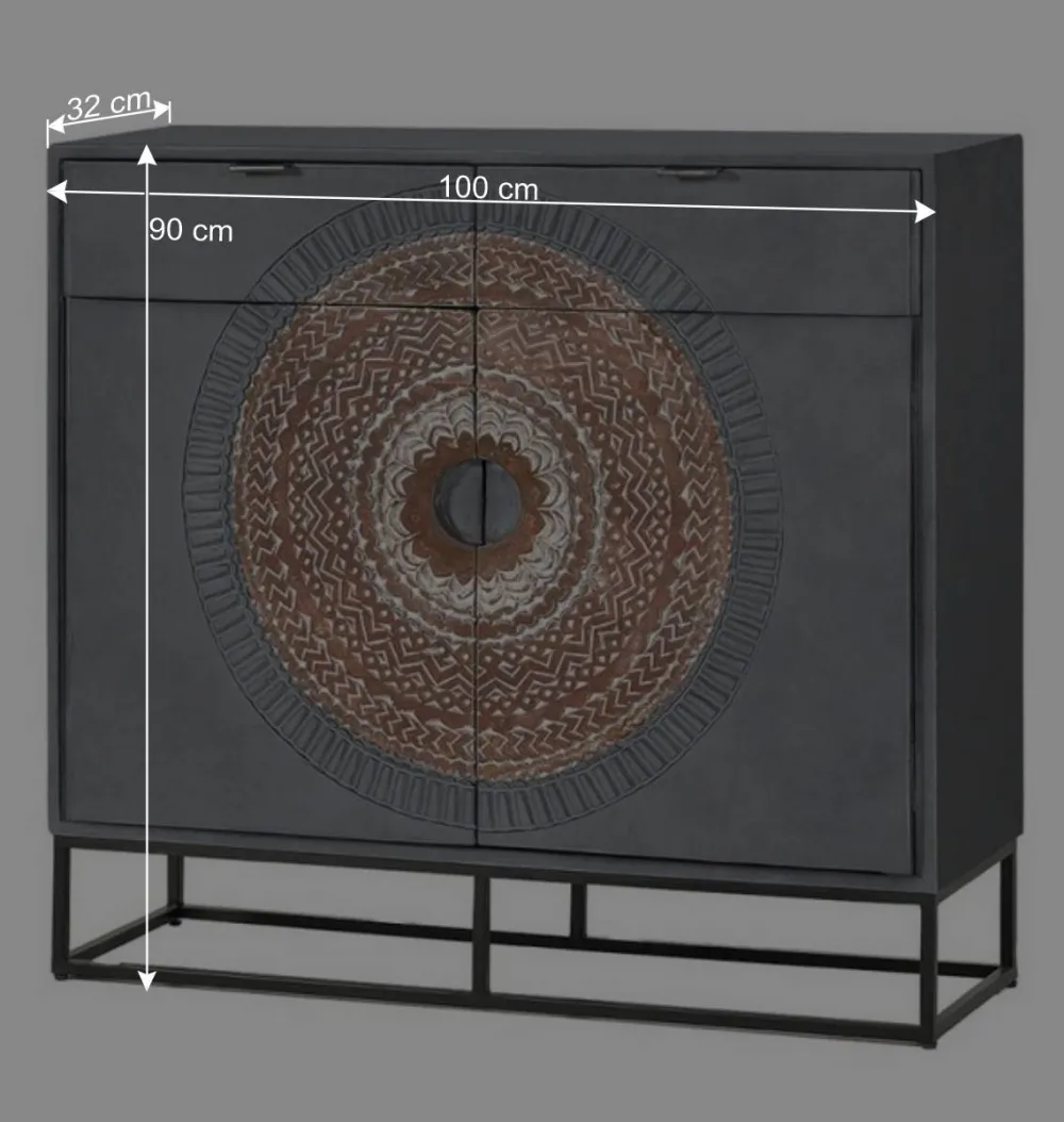 Wohnen Flurkommoden|Orientalische Möbel*Kombi-Kommode - dekorativ mit Mandala - Mesusco