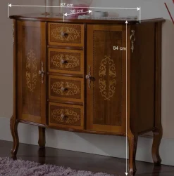 Wohnen Flurkommoden*Kombikommode im Barock Design Natale in Nussbaum