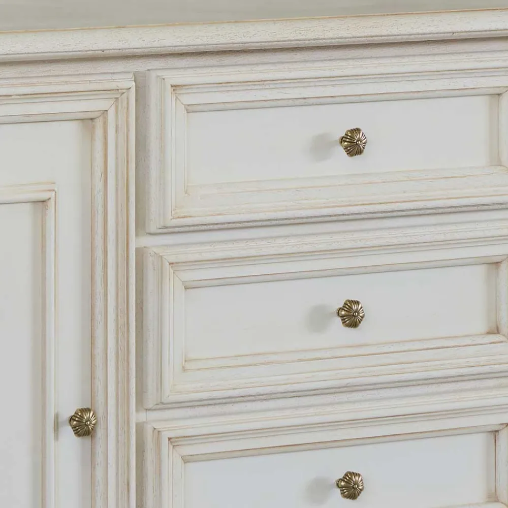 Wohnen Sideboards*Kombi-Kommode in Antikweiß - Vicina