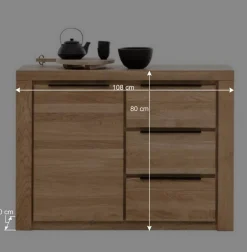 Wohnen Flurkommoden*Kombi-Kommode in Eiche mit Sockelgestell - Nelenia