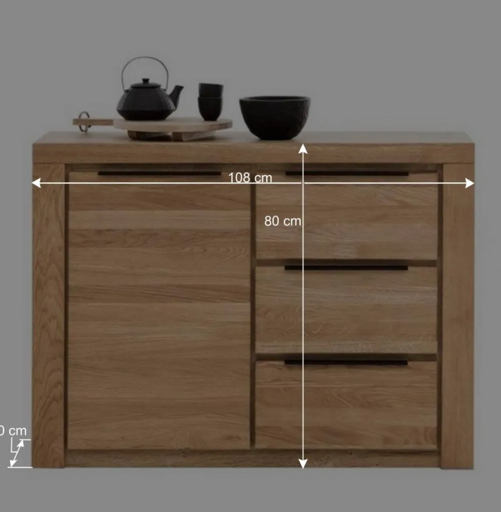 Wohnen Flurkommoden*Kombi-Kommode in Eiche mit Sockelgestell - Nelenia