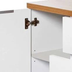 Wohnen Kombi-Kommode in Weiß und Kerneiche - Xuana