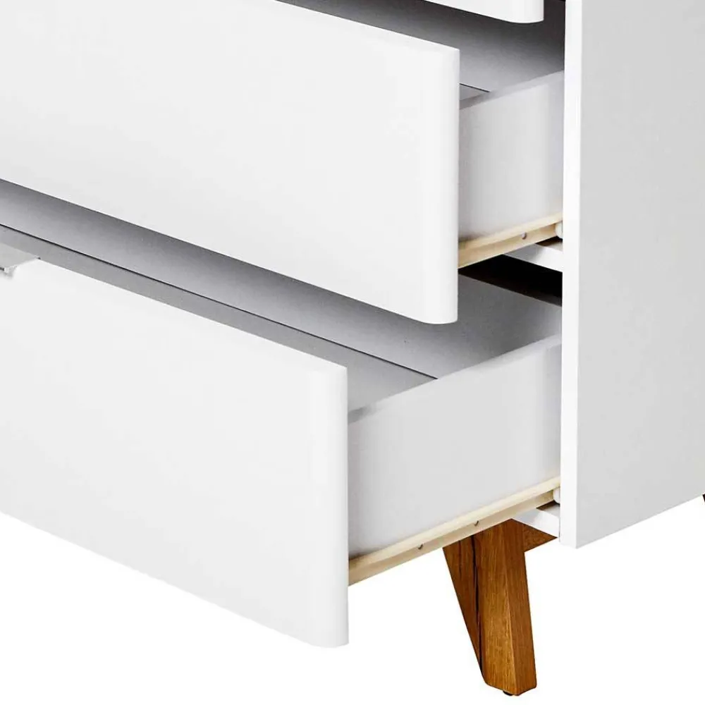 Wohnen Kombi-Kommode in Weiß und Kerneiche - Xuana