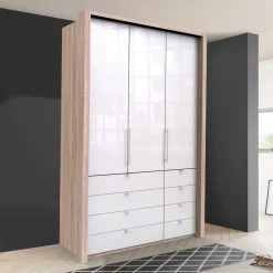 Wohnen Weiße Möbel|Jugendzimmerschränke*Kombi-Schlafzimmerschrank mit 2 Türen und 8 Schubkästen - Bosays