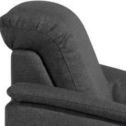 Wohnen Braune Möbel|Sessel & Hocker*Komfortsessel in Dunkelgrau und Nussbaum - Pelago