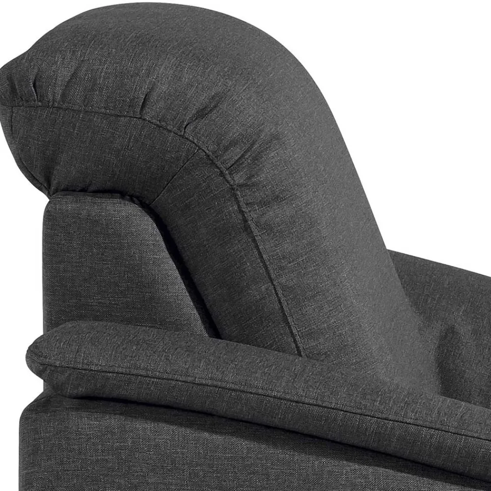 Wohnen Braune Möbel|Sessel & Hocker*Komfortsessel in Dunkelgrau und Nussbaum - Pelago