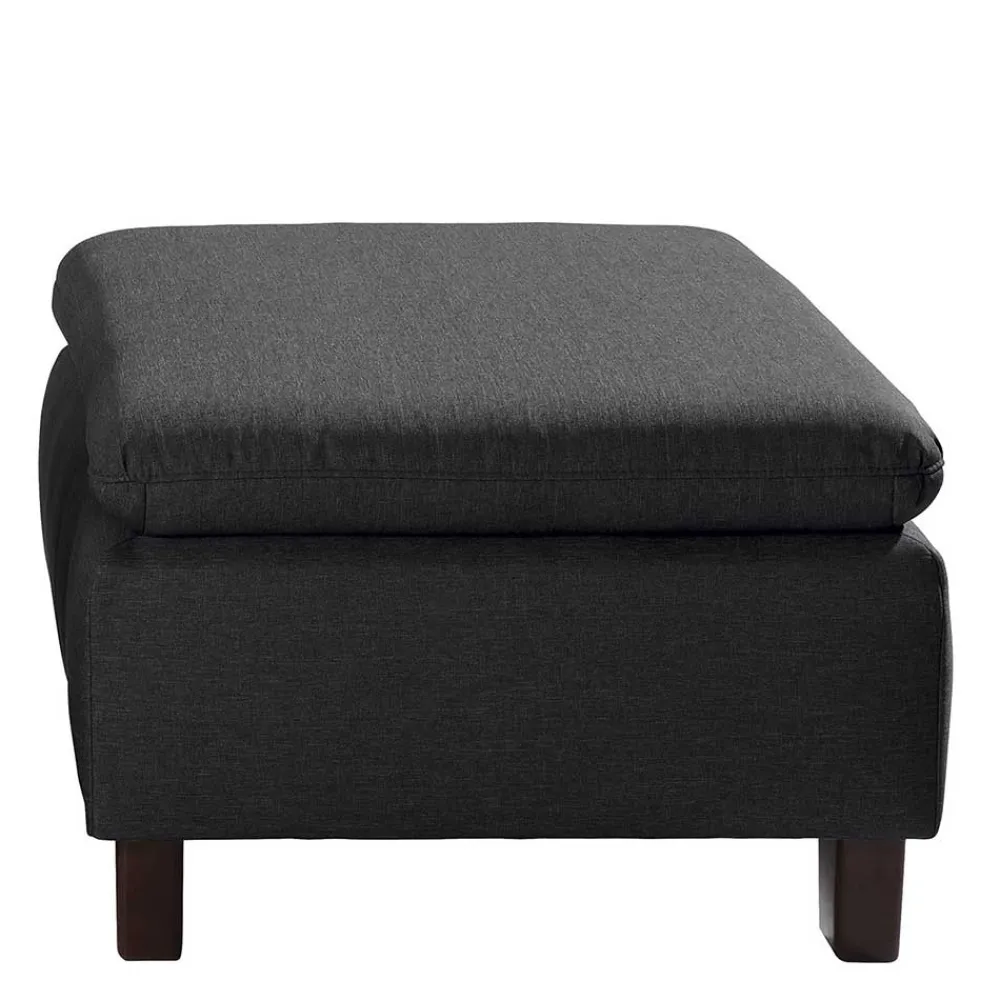 Wohnen Braune Möbel|Sessel & Hocker*Komfortsessel in Dunkelgrau und Nussbaum - Pelago