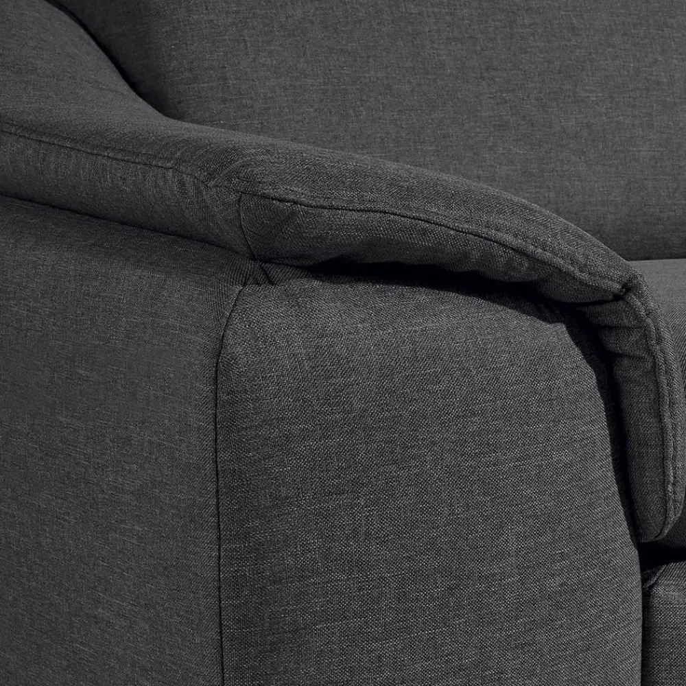 Wohnen Braune Möbel|Sessel & Hocker*Komfortsessel in Dunkelgrau und Nussbaum - Pelago