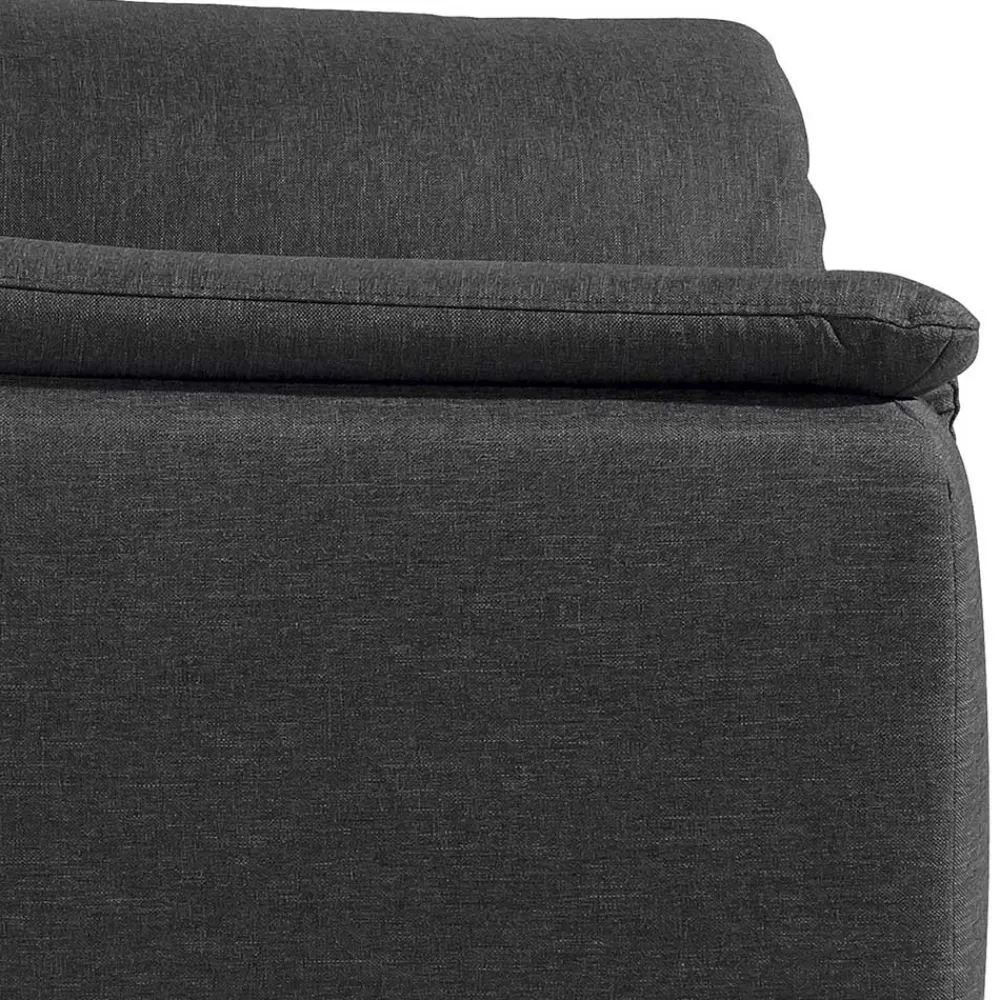 Wohnen Braune Möbel|Sessel & Hocker*Komfortsessel in Dunkelgrau und Nussbaum - Pelago