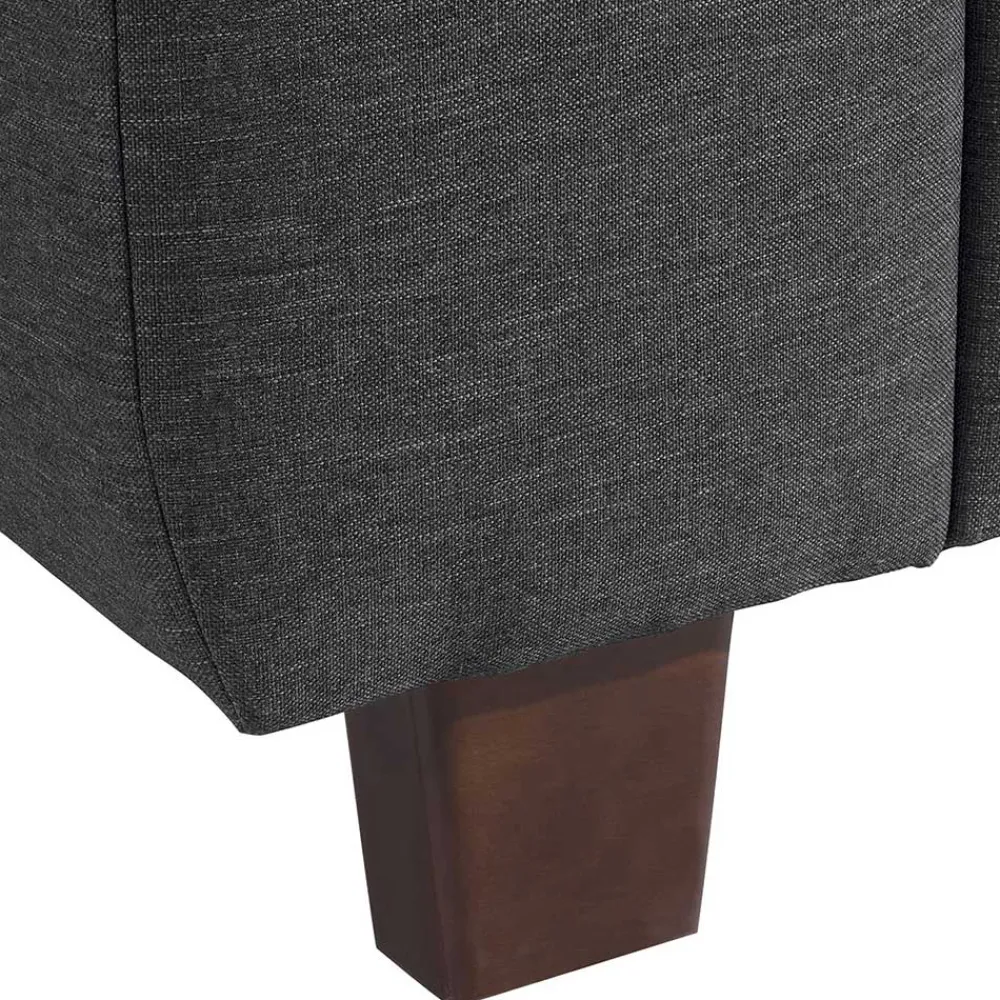 Wohnen Braune Möbel|Sessel & Hocker*Komfortsessel in Dunkelgrau und Nussbaum - Pelago