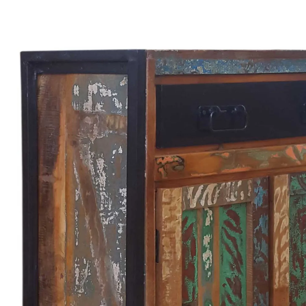 Wohnen Landhausmöbel|Küchenschränke*Kommode Ensley in Schwarz Bunt