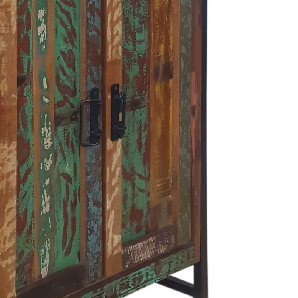 Wohnen Landhausmöbel|Küchenschränke*Kommode Ensley in Schwarz Bunt