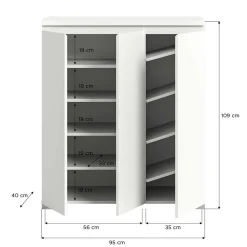Wohnen Schuhschränke*Kommode für Schuhe in Weiß - Dany