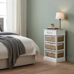 Wohnen Rattanmöbel|Nachttische*Kommode Havanna mit 3 Körben