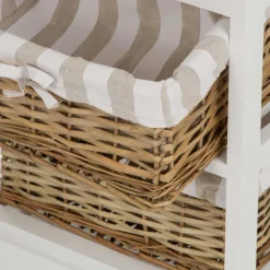 Wohnen Rattanmöbel|Nachttische*Kommode Havanna mit 3 Körben