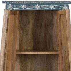 Wohnen Designermöbel|Highboards*Kommode in Blau mit weißer Bemalung - Fleet