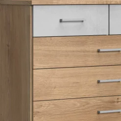 Wohnen Küchenschränke|Flurkommoden*Kommode in Eiche & Hellgrau - Anca