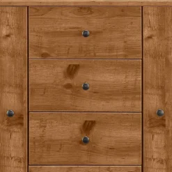 Wohnen Kommode in Eiche Holzoptik und Schwarz - Lavion