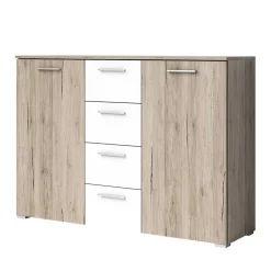 Wohnen Sideboards*Kommode in Eiche San Remo & Weiß - Anglivia