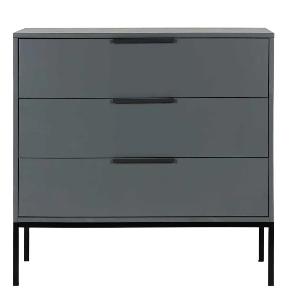 Wohnen Kommode in Grau & Schwarz - Brazoly