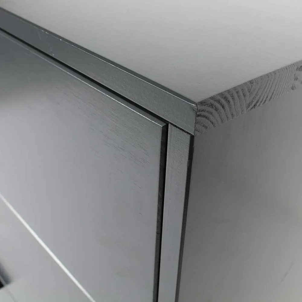 Wohnen Kommode in Grau & Schwarz - Brazoly