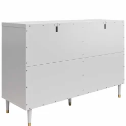 Wohnen Küchenschränke|Sideboards*Kommode in Hellgrau mit Gold - Imano