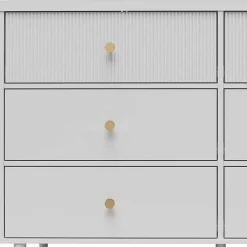 Wohnen Küchenschränke|Sideboards*Kommode in Hellgrau mit Gold - Imano