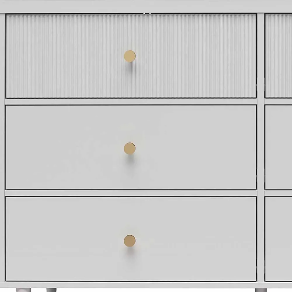 Wohnen Küchenschränke|Sideboards*Kommode in Hellgrau mit Gold - Imano