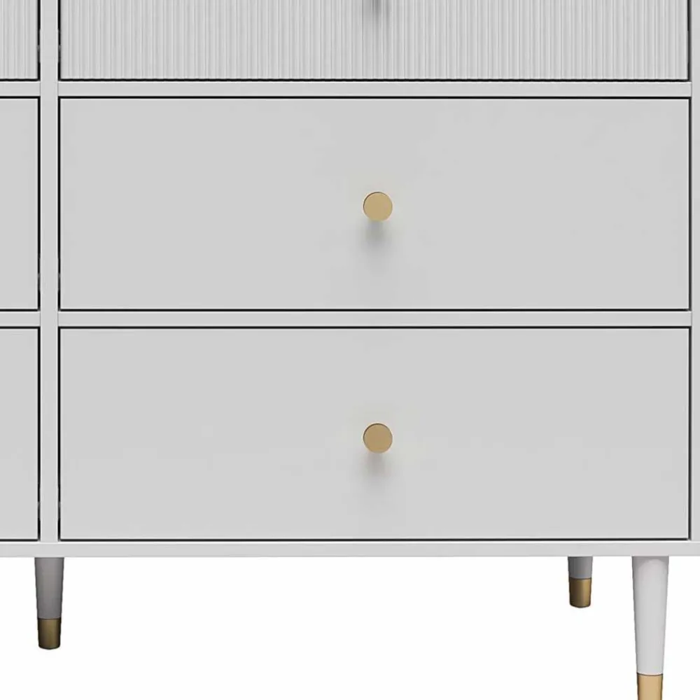 Wohnen Küchenschränke|Sideboards*Kommode in Hellgrau mit Gold - Imano