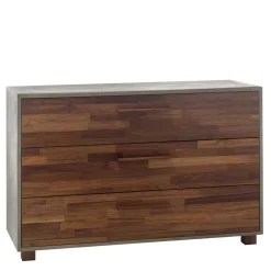 Wohnen Kommode in Nussbaum und Beton Optik - Giolia