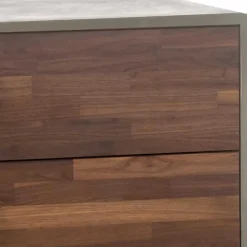 Wohnen Kommode in Nussbaum und Beton Optik - Giolia