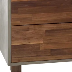 Wohnen Kommode in Nussbaum und Beton Optik - Giolia