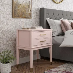 Wohnen Landhausmöbel|Flurkommoden*Kommode in Rosa mit Gold - Bafata