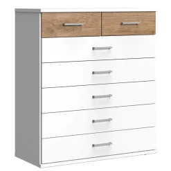 Wohnen Kommoden|Flurkommoden*Kommode in Weiß & Eiche Nachbildung - Calassina