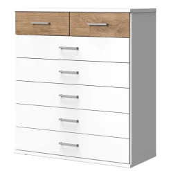 Wohnen Kommoden|Flurkommoden*Kommode in Weiß & Eiche Nachbildung - Calassina