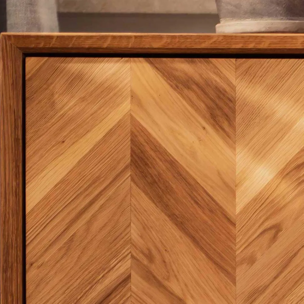 Wohnen Kommode mit 2 Türen & Fach aus Wildeiche - Kerfa