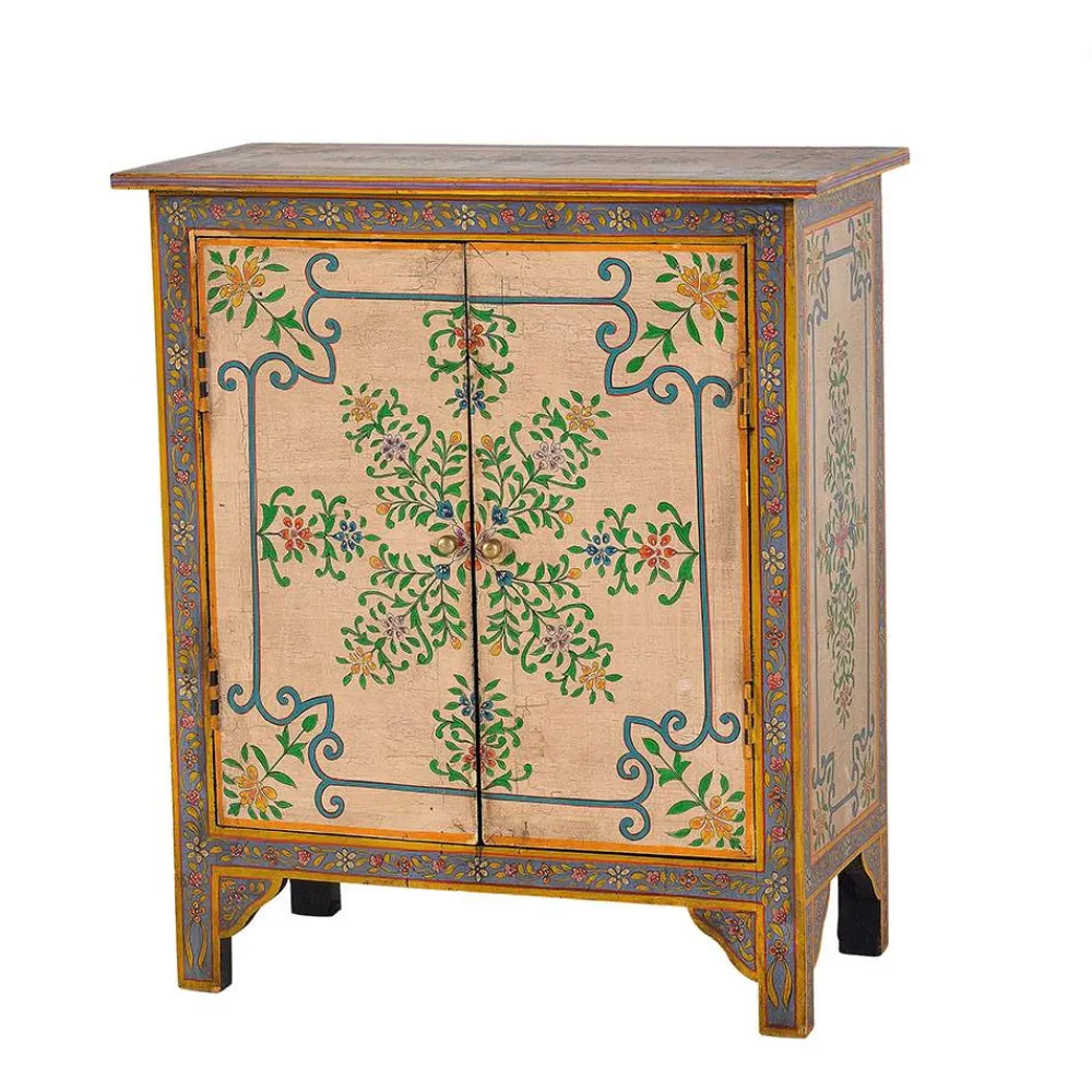 Wohnen Kommode mit folkloristischen Blumen Motiven - Cacressa