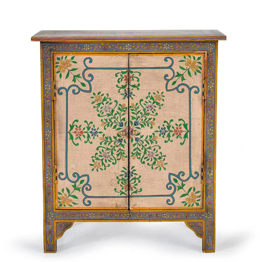 Wohnen Kommode mit folkloristischen Blumen Motiven - Cacressa