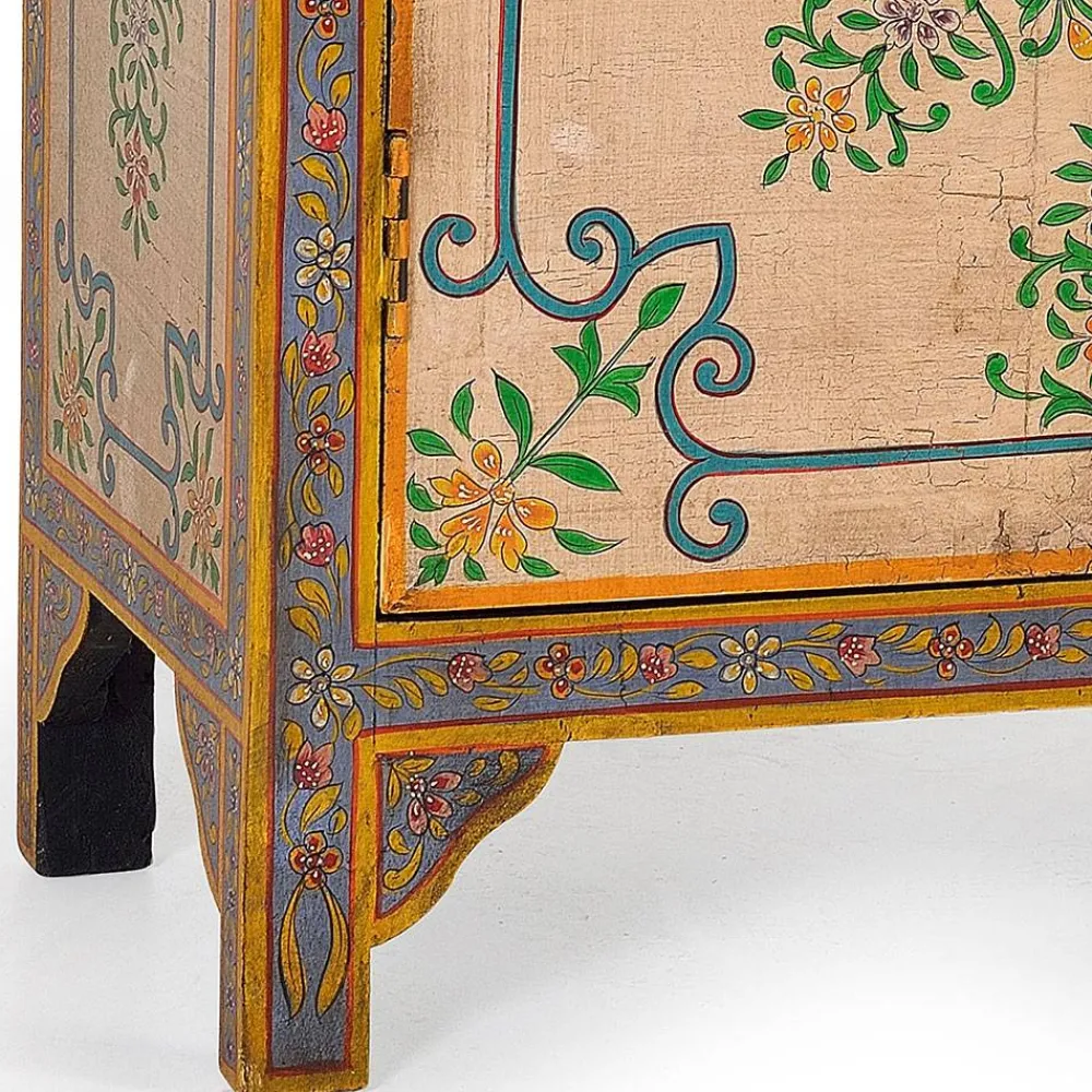 Wohnen Kommode mit folkloristischen Blumen Motiven - Cacressa