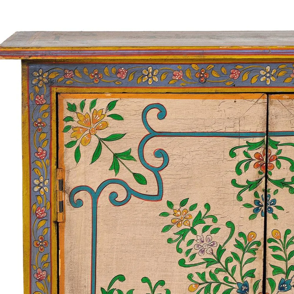 Wohnen Kommode mit folkloristischen Blumen Motiven - Cacressa