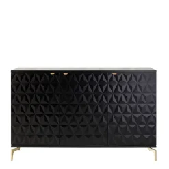 Wohnen Kommode mit geometrisch strukturierten Fronten - Ardit