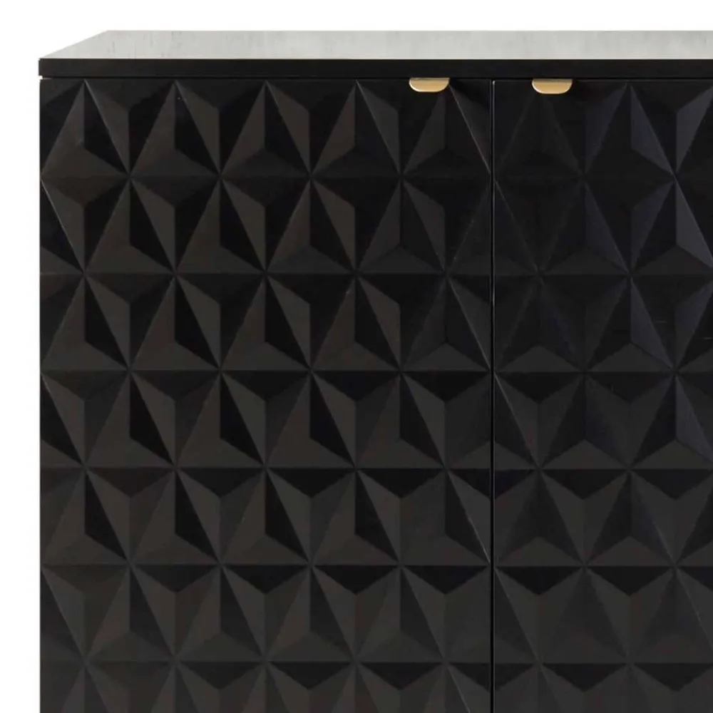 Wohnen Kommode mit geometrisch strukturierten Fronten - Ardit