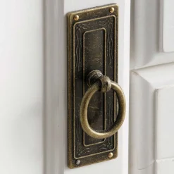 Wohnen Kommode mit Glas in Weiß & Honig - Brasivon